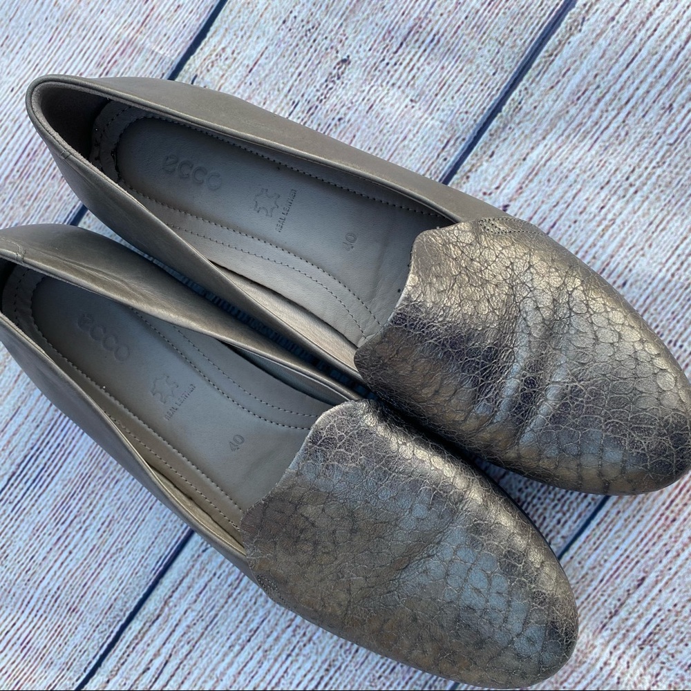 Ecco Size 10 Touch 2.0 Scale Ballerina Flats EUC